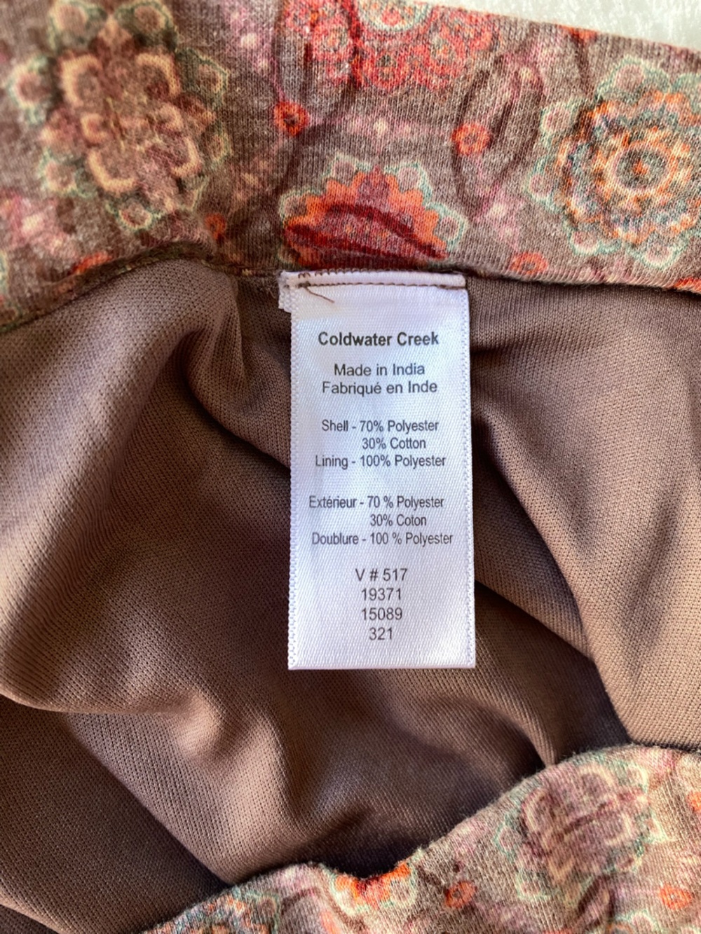 Coldwater Creek Floral Gored Midi Skirt 2X Lined Boho Cottagecore Paisley Plus - Picture 5 of 9
